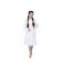 Children's robe with a hood, size 38, white color