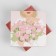 Gift folding box, packaging, "flowers", 17 x 17 x 7 cm