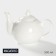 Teapot Porcelain Hot Magistro "Blanche", 500 ml, white color