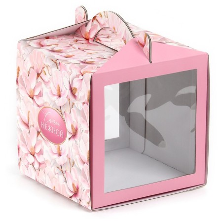 Confectionery box with a window, a chest, "the most tender", 20 x 20 x 20 cm