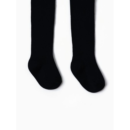 Children's tights with Minaku straps, height 86-92 cm, black-1