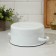 Cylindrical pan, 2 l, enameled cover, induction, white color