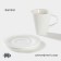 Tea steam porcelain Magistro Argos, 2 items: a 220 ml cup, a saucer d = 15 cm, white color