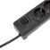 Network filter 5 nests, 3m, 3x1.5mm², with auto -wiring, 2 USB, black Kranz