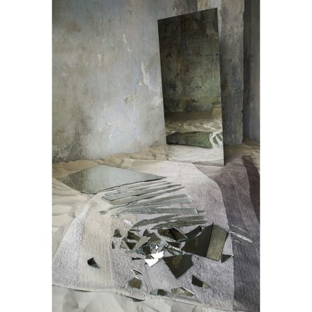 Cotton carpet with a drawing Rice Plantation Terra, size 200x300 cm-7
