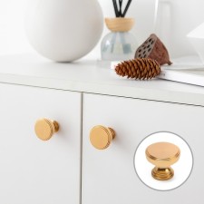 Handle button Cappio PK322, D = 30 mm, color gold
