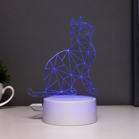 Touch -lamp "Cat sit" LED 7 colors USB/from white batteries-5