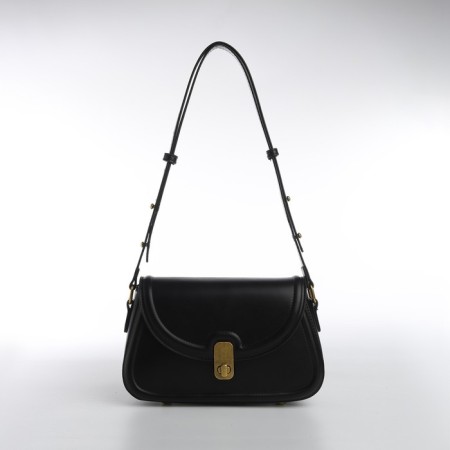 Women's bag Textura, messenger, average size, black color