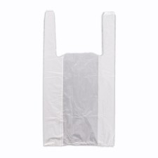 Polyethylene shirt package 24 + 12 x 45 cm, 10 μm, white
