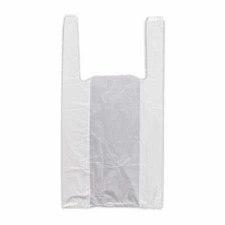 Polyethylene shirt package 24 + 12 x 45 cm, 10 μm, white