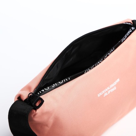 Youth bag with a zipper, pink color-7