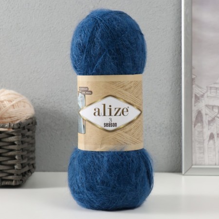 Yarn "3 Season" 51% acrylic, 25% moher, 24% wool 500m/100g (409-vasilla)