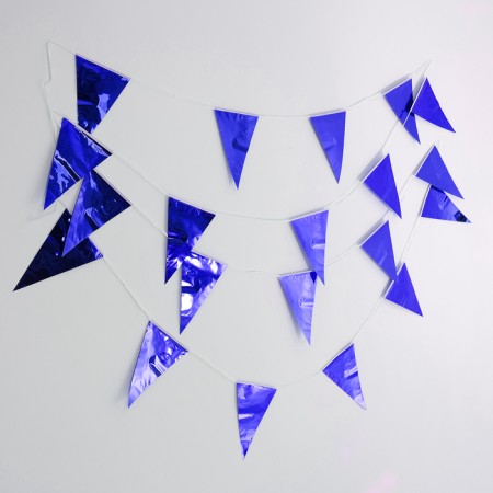 Garland "flags", 20 flags, 10 meters, blue color-1