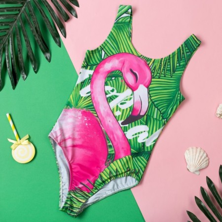 KAFTAN "Tropical" swimsuit, height 98-104 (30), green