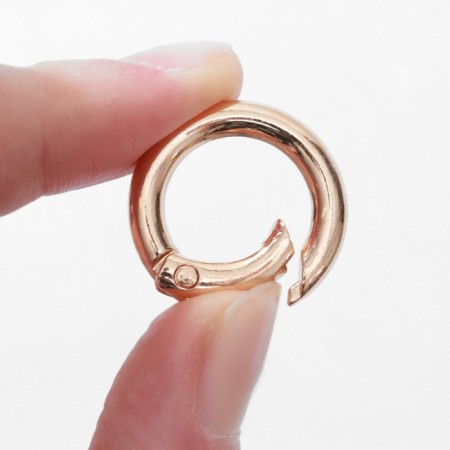 Karabin ring, d = 16/24 mm, thickness - 4 mm, 5 pcs, gold color-2