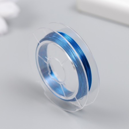 Biser wire d 0.3 mm, blue steering wheel. 10 m