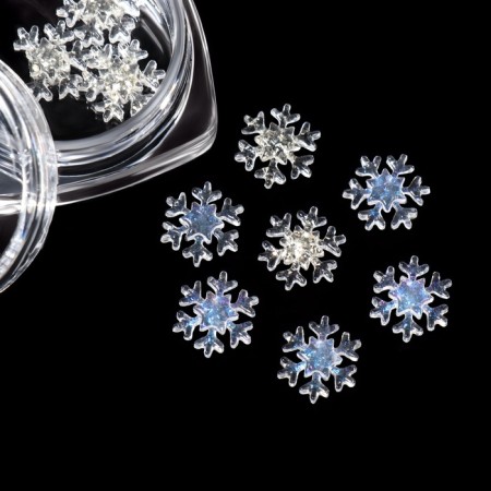 Decorative elements for nails 3D gang snowflakes transformed packet QF
