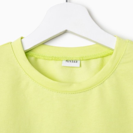 Kit for girls (T -shirt, shorts) minku lemon color, height 128-4