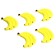 Decor Silicon "Banans" set of 5 pcs., Size 1 pc. - 3 × 3.7 × 0.3 cm, glue pads