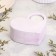 The candlestick "Heart is large. Marble" from gypsum, 10.5x9x4.5cm, marble with purple strips