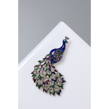 Brooch "Pavlin Luxurious" mini, colored in silver