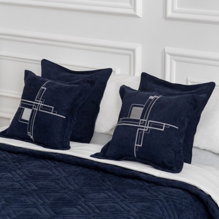 Cover with pillowcases "Bridget", size 230x250 cm, blue color-1