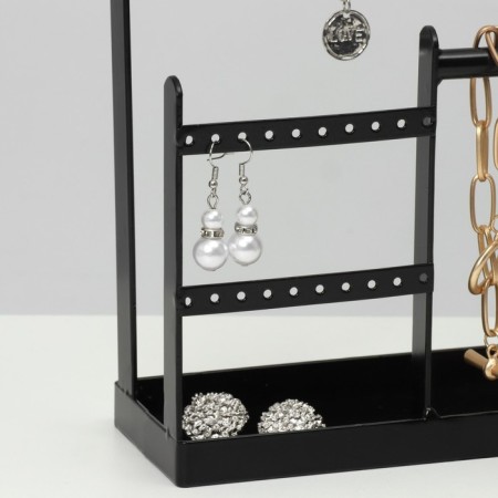 Star for jewelry "Universal" 2-level, 20 × 7.5 × 27 cm, black color-1