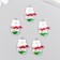 Decor for creativity metal, enamel, rhinestone "Striped mittens" 2.1x1.5 cm