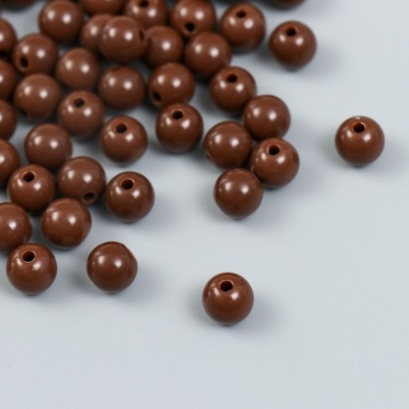 Beads Plastic "Coffee with milk" Gloss Set 25 grams d = 0.8 cm