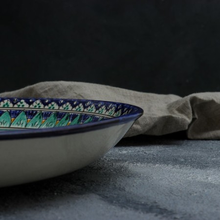 Largan Rishtan ceramics "Patterns", 36 cm, blue-2