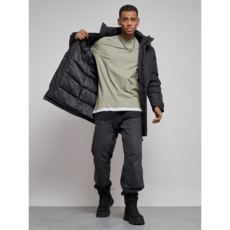 Extensive male winter park, size 56, black color-12