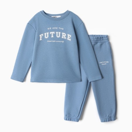 Костюм детский (лонгслив, брюки) KAFTAN Future р.38 (146-152), голубой-4
