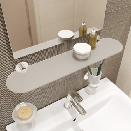 IDDIS SENA SensSG0i44 shelf, matte glass, glossy chromium color-1
