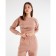 Women's costume (sweatshirt, trousers) minku: casual collection color sand, size 52