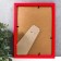 Photo frame plastic 15x21 cm, red