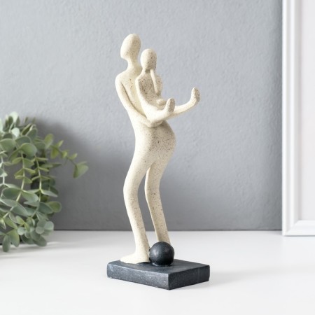 Polystone souvenir "Like behind a stone wall" white 6x10.5x25 cm-1