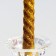 A set of candles of twisted, 1.5x 15 cm, 2 pieces, sparkle, gold