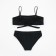 Female Separate swimsuit with the Bando Bando Lypho Color Black, size 46