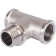 The STOUT SFT-0065-121212 tee, 1/2 "X1/2" X1/2 ", internal/external/internal, nickel. Brass