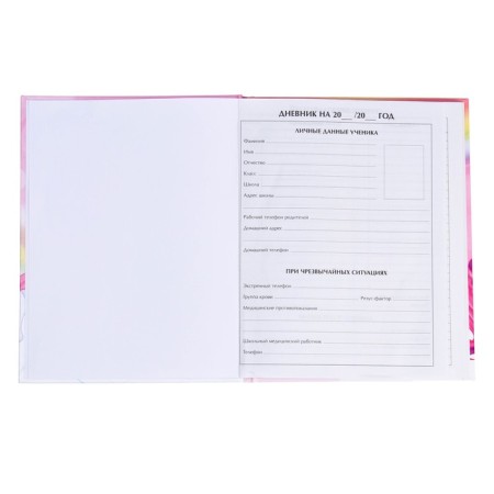 Diary for grades 1-4, "unicorn 3", solid cover 7BC, glossy lamination, 48 sheets-3