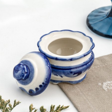 Equipment stand "Eastern Railway", Gzhel, Porcelain, 25x11 cm-7