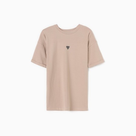 Women's T -shirt "Heart", Khaki color, size 54-6