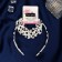 Hair set "Emilia" (elastic band, rim 1.5 cm) spots, black and white