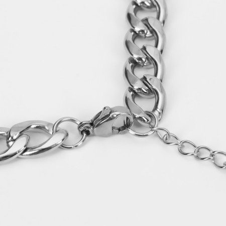 Gladiator chain large links, silver color, 45 cm-1