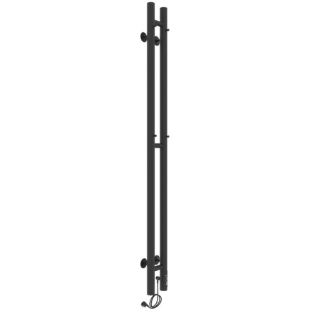 Two electric heated towers Laris Prime ChKCh, 80x1200 mm, 2 crossbars, right, black-10