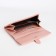 Women's wallet on the button, pink color
