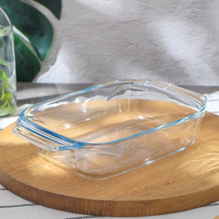 Rectangular shape of heat -resistant glass for baking optimum, 1.4 l, 28 × 17 cm