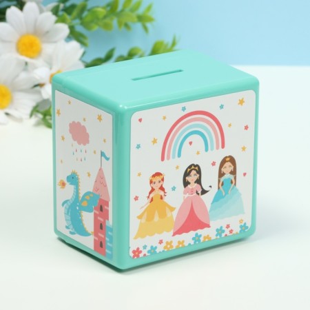 Piggy bank Plastic "Safe. Princess" MIX 8.5x6x8.5cm-3