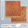 Scrapbooking paper bilateral craft "Leaves and manuscript" Density 180 g 15.5x17 cm