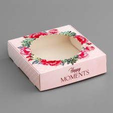 Box a gift team with a window, packaging, 